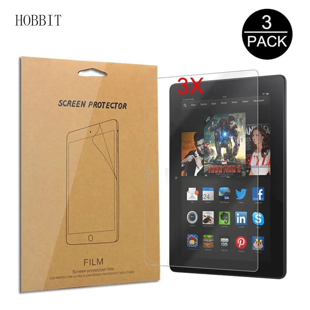 3 упаковки Ультра прозрачная защитная пленка для ЖК экрана Kindle Fire HDX 7 0 дюймов