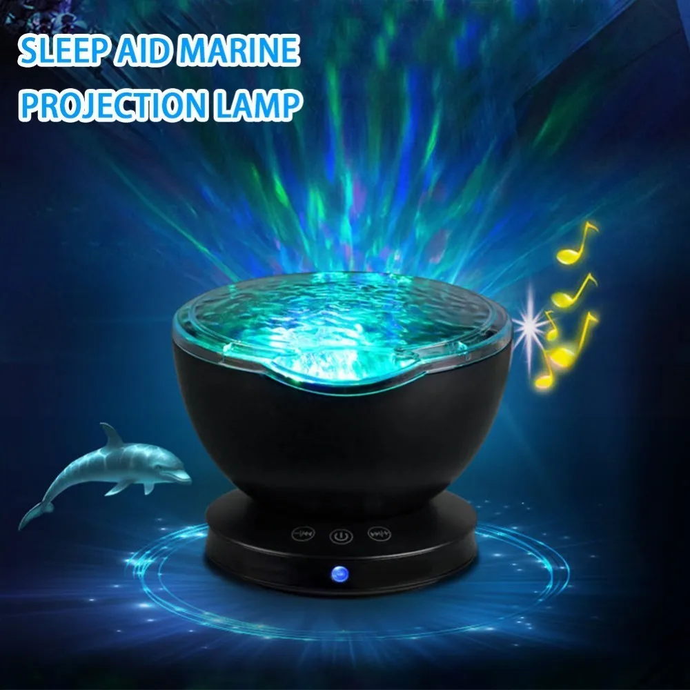 

Night Light Star Sky Ocean Wave Music Player Projector Baby Kids Sleep Romantic Led Starry Star Master USB Aurora Lamp