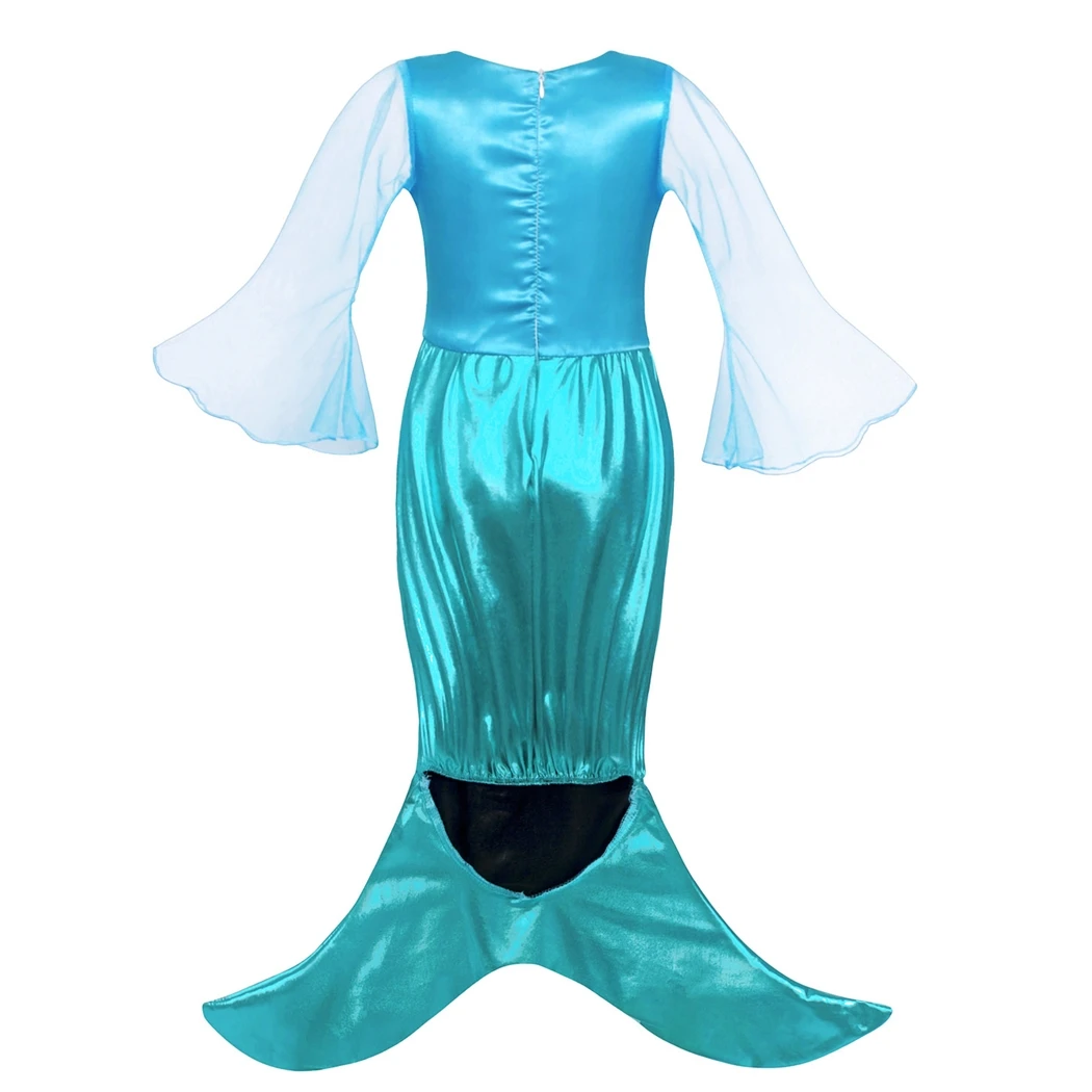 AmzBarley/платье для девочек; костюм Русалочки принцессы Ариэль; маскарадный костюм «Морской конек»; праздничная одежда для малышей на Хэллоуин, день рождения