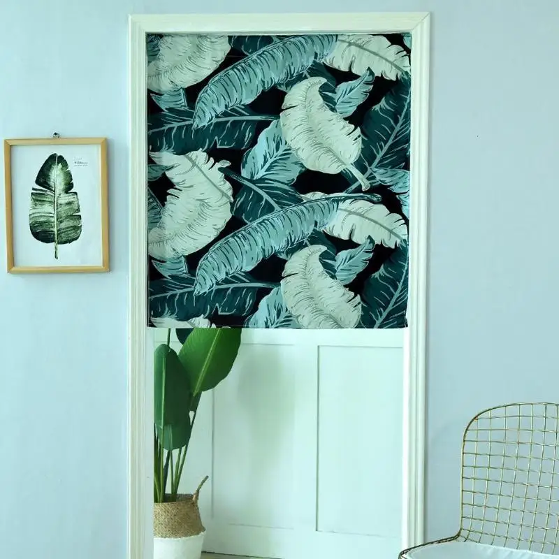 

Delicate Doorway Curtain Japanese Digital Printed Short 8 pattern Kitchen Door Curtains Polyester Fiber Sheer Kitchen Home Decor