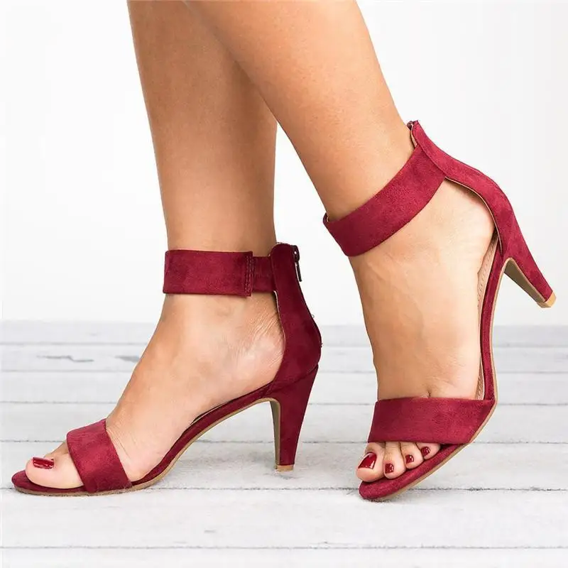 

Size 34-43 Women's Sandals Cool Shoe Fine With Shoe One Buckle Bring Toe Sandals Woman