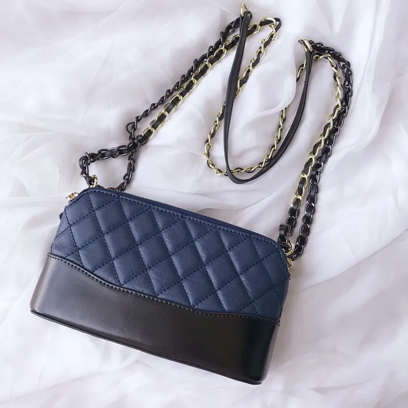 

2018 New Leather Rhombus Chain Clutch Hand Bag Fashion Small Fragrant Wind Mini Multi Compartment Single Shoulder Satchel Bag