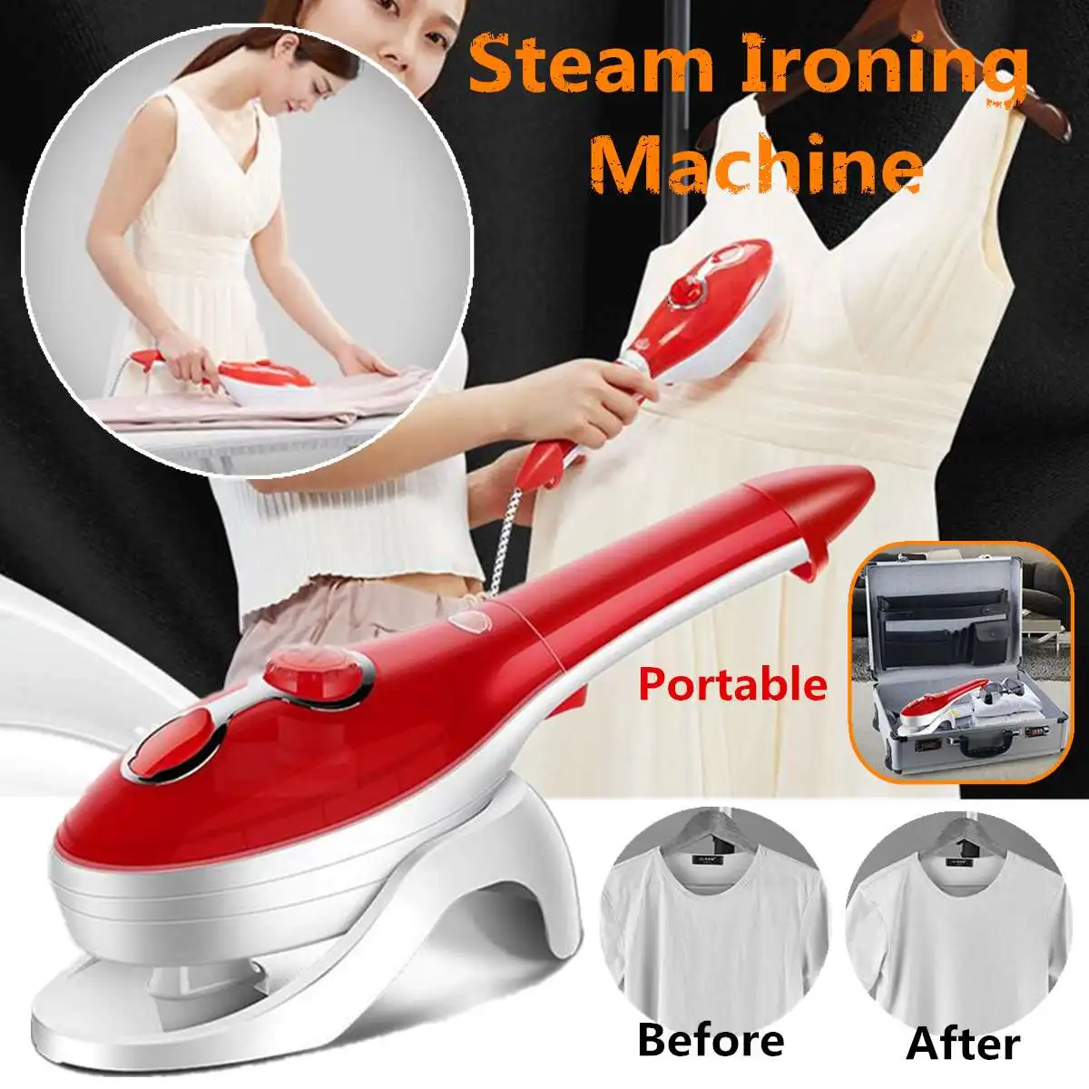 

880W 220V HandHeld Garment Steamer Portable Ironing Machine Home Appliance Steamer Brush Travel Dry Cleaning Clothes Steamer