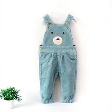 Детские комбинезоны унисекс для новорожденных; вельветовый комбинезон с милым медведем из мультфильма; сезон осень-зима; комбинезон для девочек и мальчиков; яркие цвета; Детские модные комбинезоны