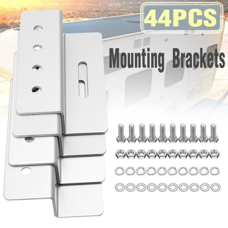 

4pcs Z Solar Panel Brackets Aluminum Alloy Solar Panel Mounting Sets For Motorhomes and Yachts