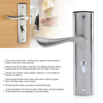 

Durable Aluminum Door Lock Bedroom Door Handle Lock Anti-theft Room Safety Door Lock cierre pestillo de palanca con llave