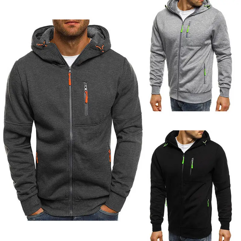mens hooded zip up sweater