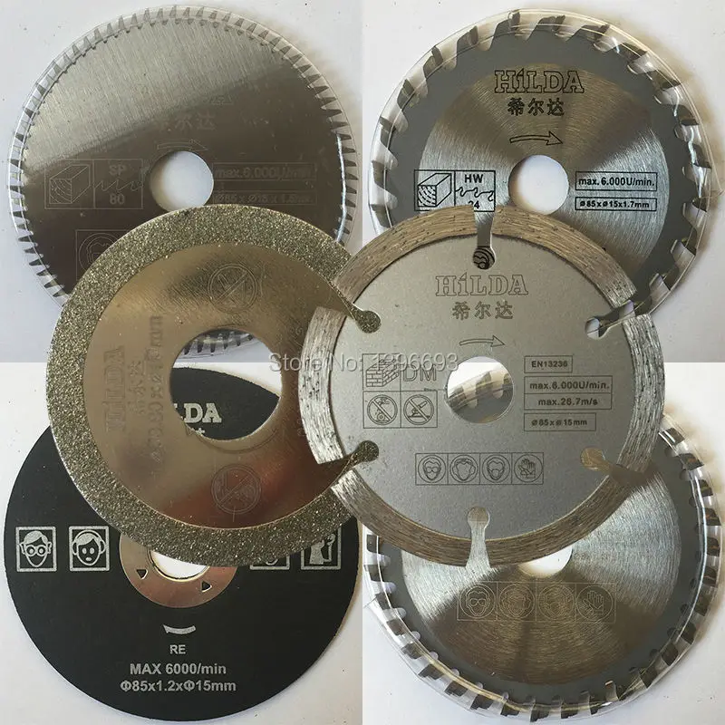 6pcs/set Accessories for mini electric circular saw, multi speed saw