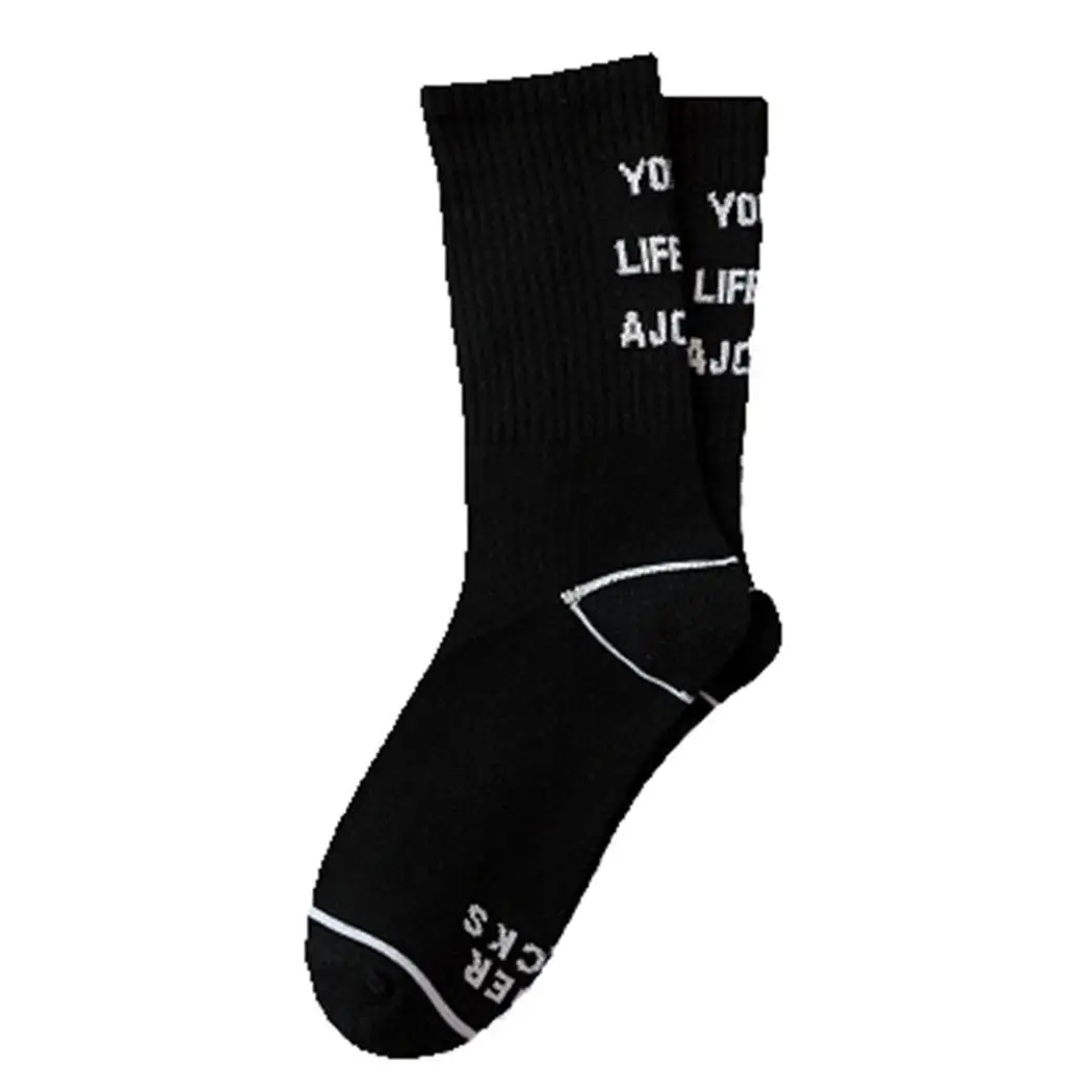 10 носков с надписью YOUR Socks модные белые принтом WE Personality 4 длинные черные носки 5 см