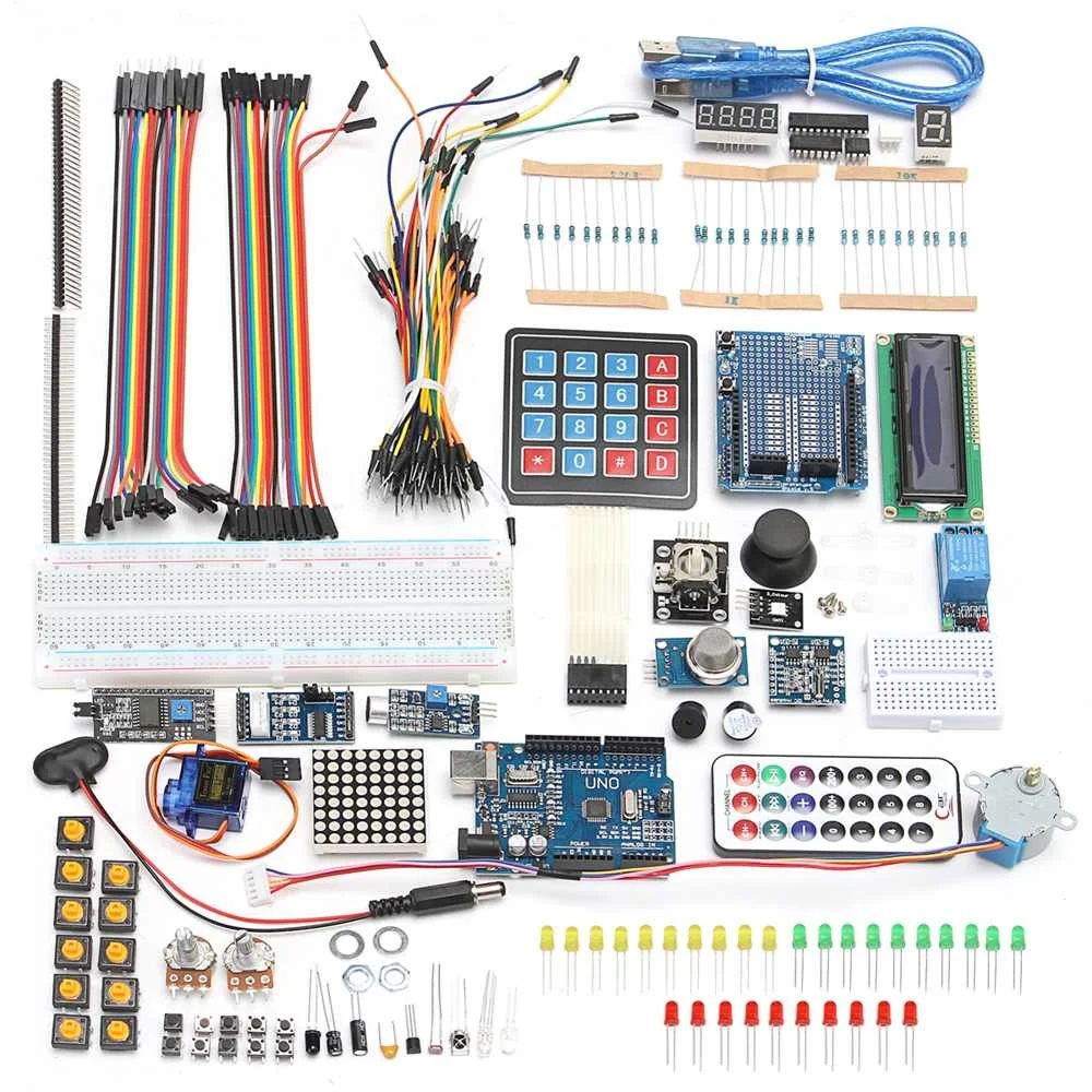 

Compatible for UNO R3 Starter Kits I2C 1602LCD Servo Gas Sensor Stepper Relay