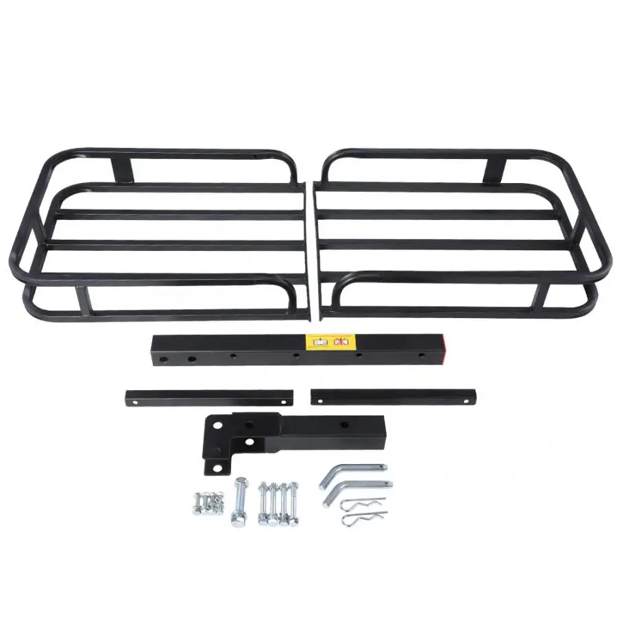 

Rear 500 Lbs Folding Carbon Steel Cargo Carrier Luggage Basket Mounted Rack Hitch Car Universal for SUV Truck ATV