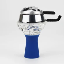 Высокое качество силиконовый кальян чаша и двойная ручка уголь держатель стекло кальян табачная чаша и одной ручкой кальян