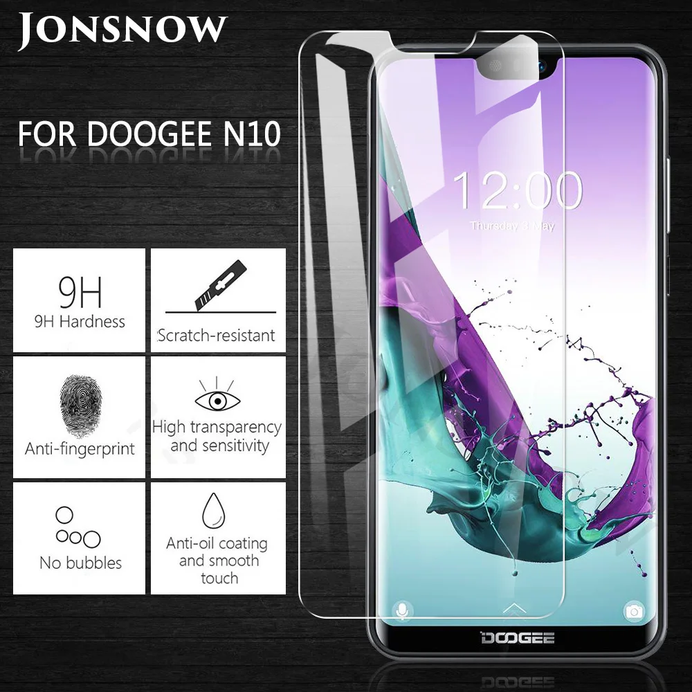 

JONSNOW Tempered Glass For Doogee N10 5.84" 9H 2.5D Protective Film Explosion-proof Clear LCD Screen Protector