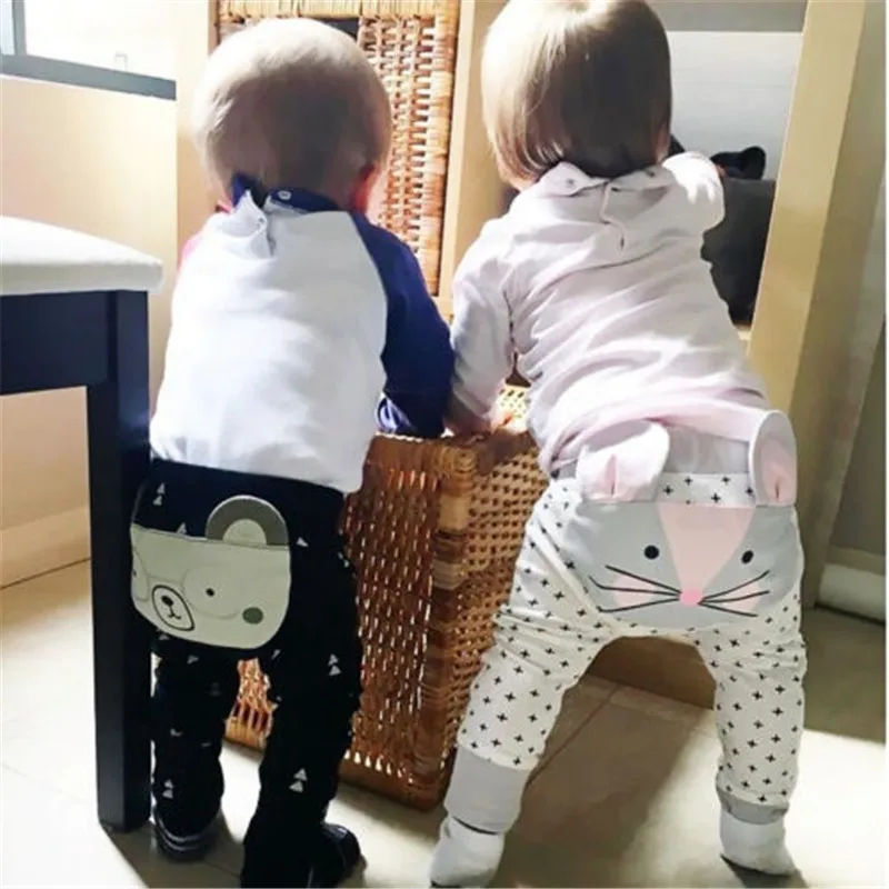 

PUDCOCO Infant Baby Harem Pants Boys Girls Cartoon Bottoms Long Pants Leggings Trousers