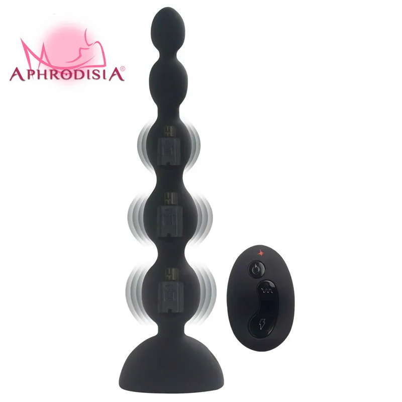 Billig APHRODISIA 3 Geschwindigkeit 10 Modus Drahtlose Fernbedienung Vibrator Anal Perlen Butt Plug G Spot Vibrator Prostata Sex Spielzeug Dropshipping.