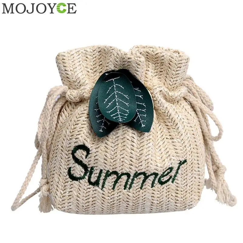 

Women Straw Bags Shoulder Handbags Boho Beach Bucket Crossbody Messenger Bags