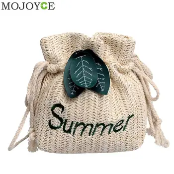 

Women Straw Bags Shoulder Handbags Boho Beach Bucket Crossbody Messenger Bags