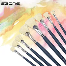 EZONE щетина волос веер краски кисти разного размера кисти деревянные Handel для масла акварель гуашь акриловая краска ing Art Supply