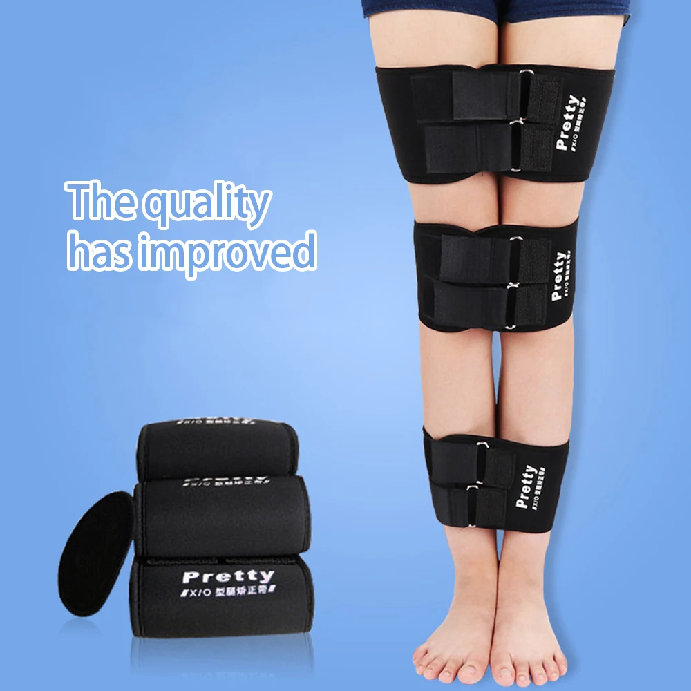 

3pcs/Set O-leg Correction Belt Leg Hamstring Support Correction Belt Durable Diving Material Leg X-leg Correction Belt Gaiters