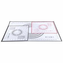 Антипригарное силиконовые выпечки замеса кондитерской муки выпечки Циновка для роллов можно положить духовка, макароны инструменты для приготовления теста коврик со шкалой