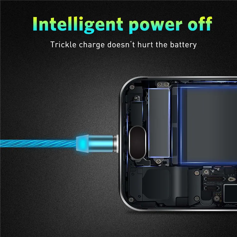 USLION светодиодный светящийся Магнитный usb кабель для iPhone Huawei Samsung USB Type C и Micro