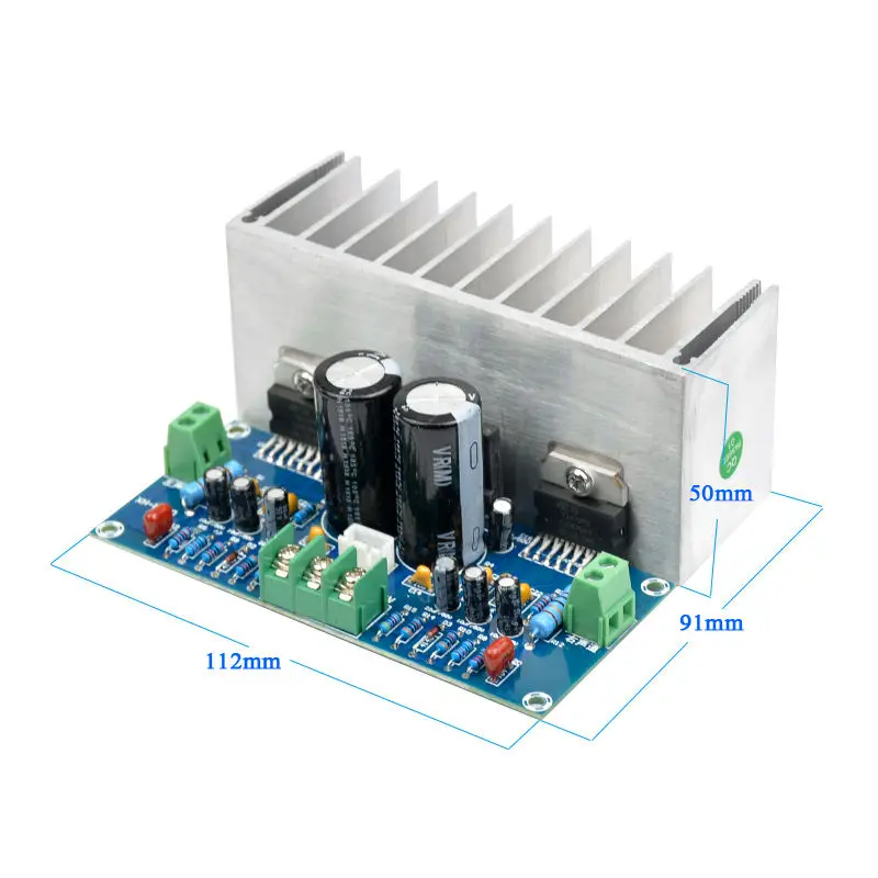 TDA7293 Audio Amplifier Board 100Wx2 Digital Stereo Power Amplifier Board With Heatsink Dual AC12-32V