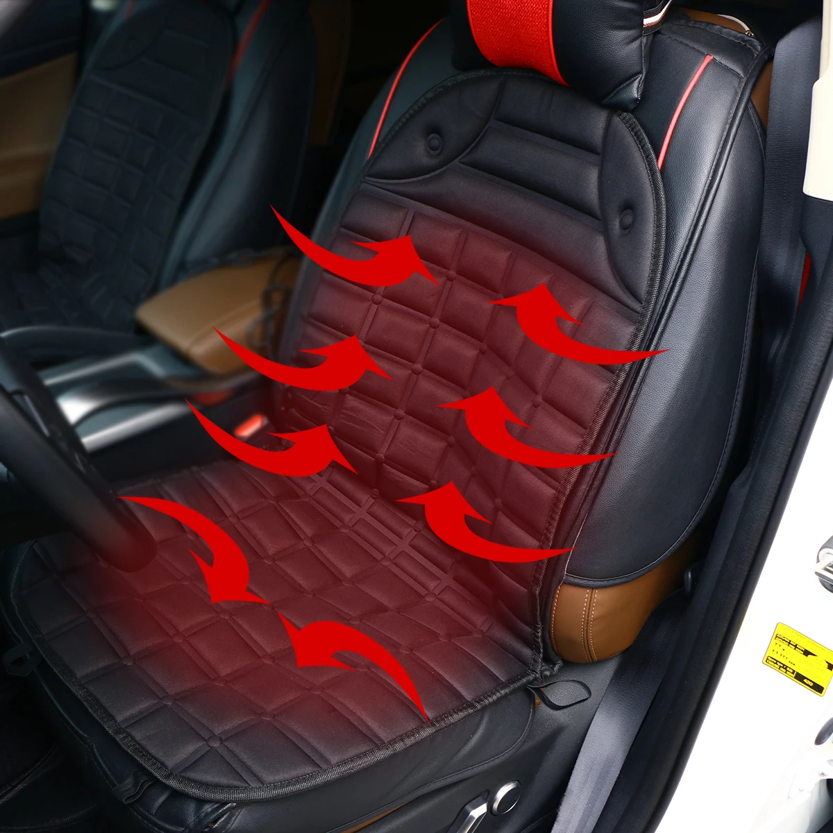 

12V Heated Car Seat Cushion Cover Automobiles Front Seat Covers Pad Electric Heated Cushion Interior Car Accessories Styling