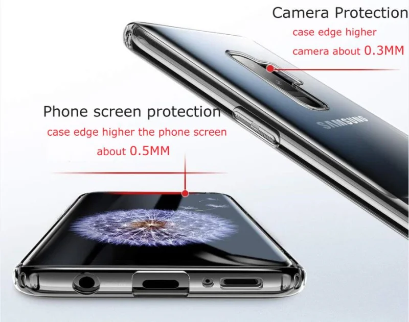 Чехол из ТПУ для Samsung galaxy A70 A60 A50 A40S 30 20E M30 20 10 S9 S8 S10e PLus защитный прозрачный мягкий