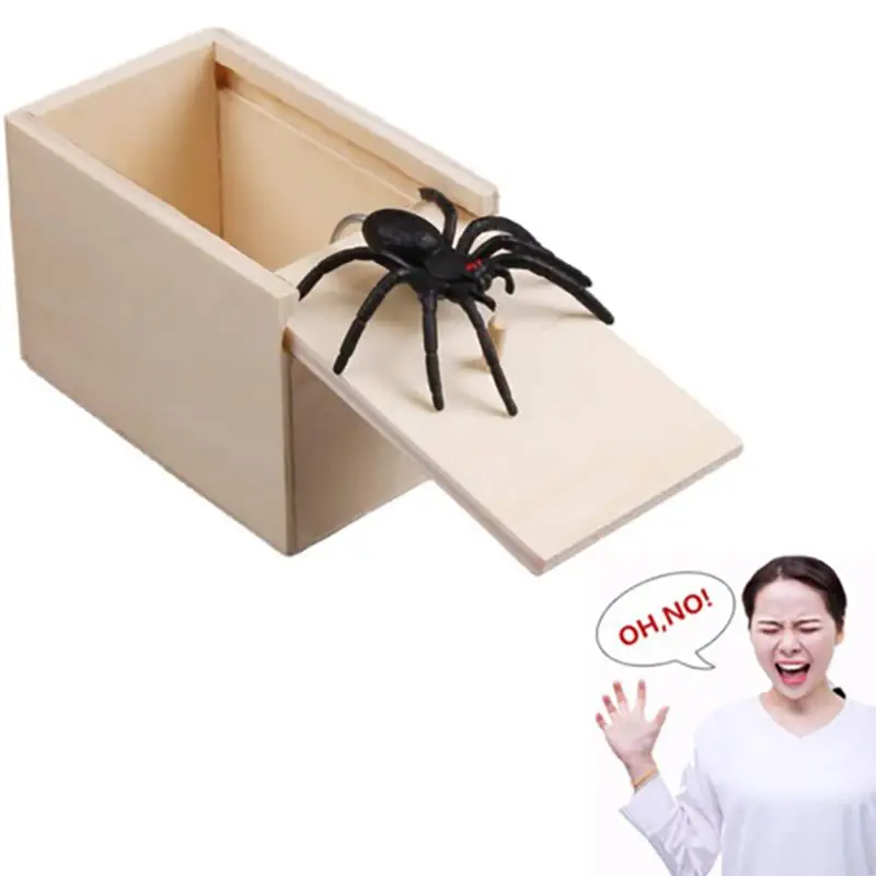 Забавные игрушки сюрприз животные кусаются в деревянной коробке кляп подарок