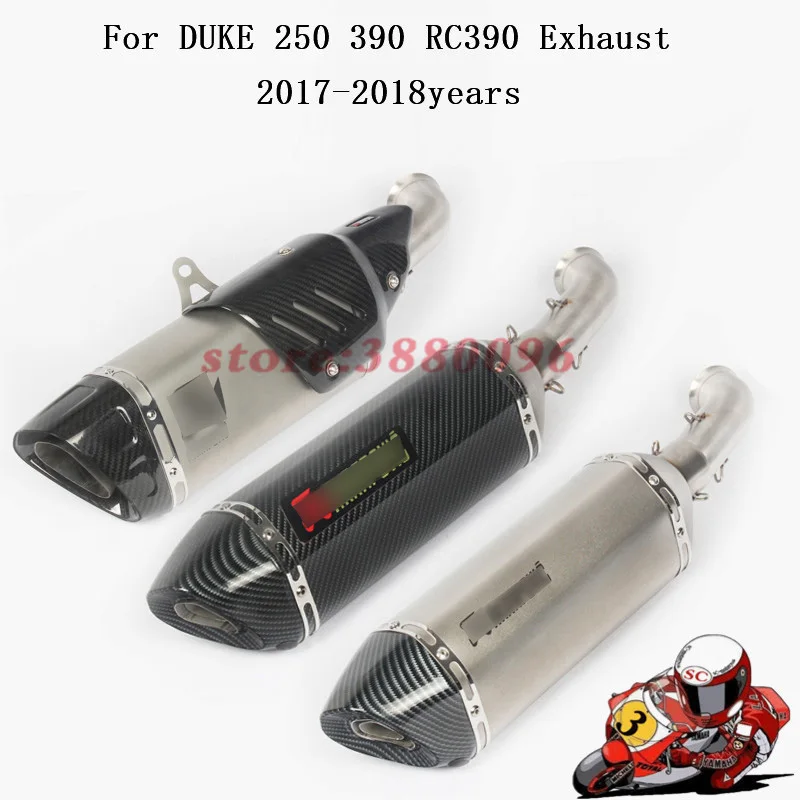 

Motorcycle Full Exhaust System Slip on For KTM DUKE 390 250 RC 390 RC390 2017 2018 Exhaust Muffler Pipe