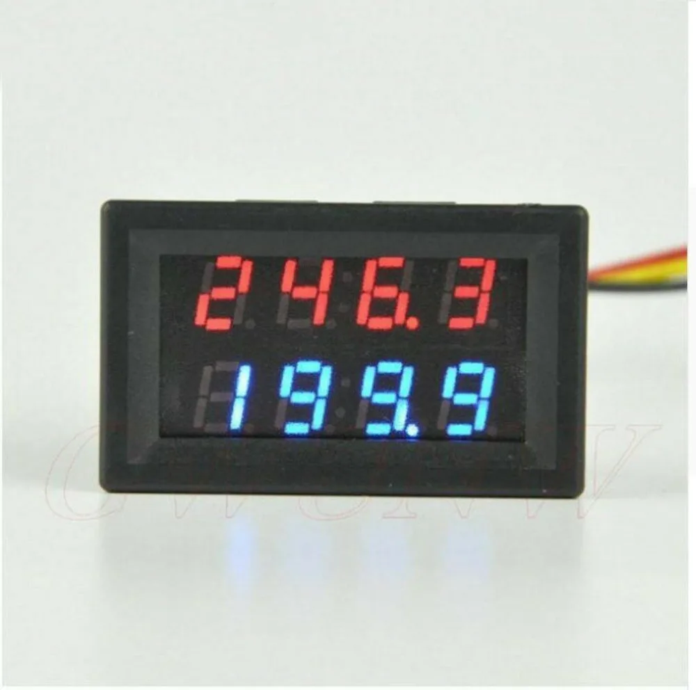 DC 500V 200A Вольтметр Амперметр 4 бит постоянного тока напряжение светодиодный