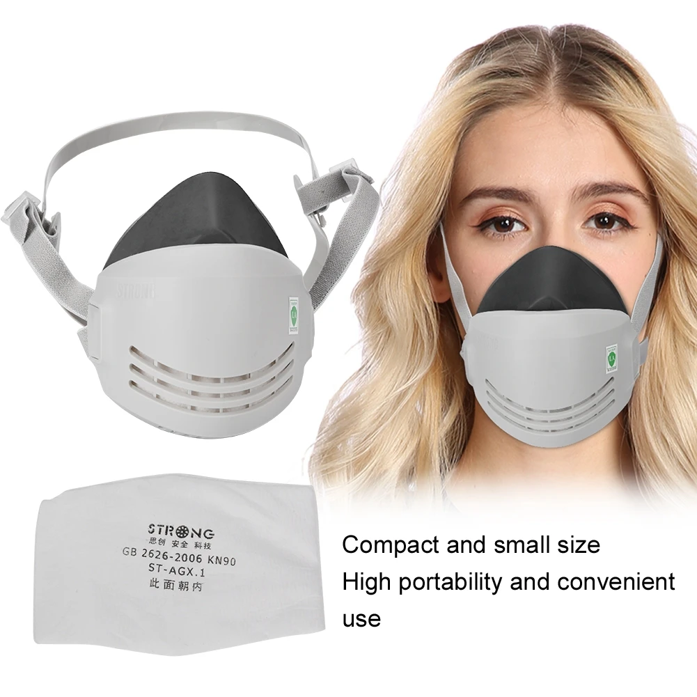 

Rubber Dust Proof Respirator Mask Air Purifier Filter Protection high portability