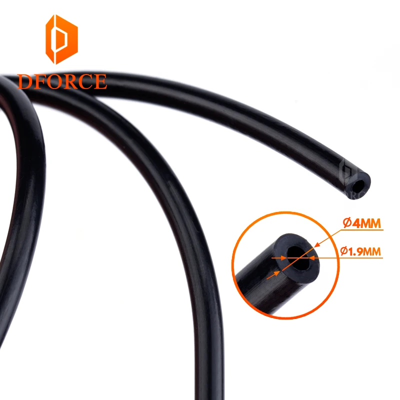 

DFORCE Black PTFE Tube Teflonto 3D printer hotend RepRap Rostock Bowden Extruder 1.75mm filament ID1.9mmOD4mm Capricornus tube