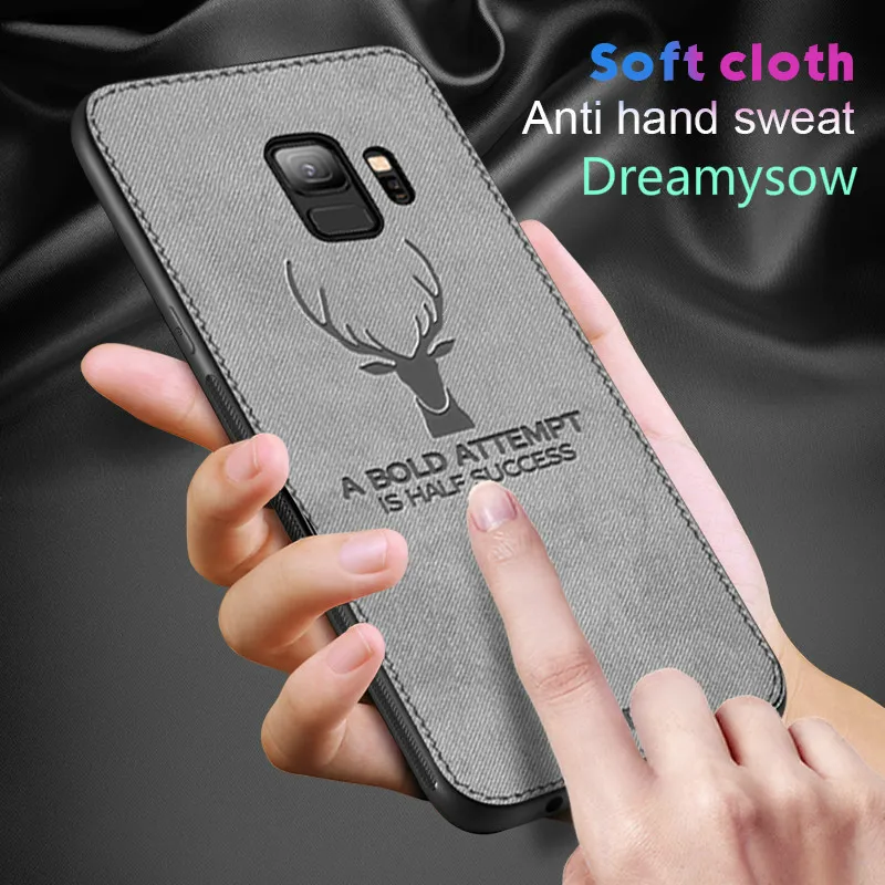 

Luxury Cloth Deer Phone Case For Samsung Galaxy S9 S8 A6 Plus A7 A750 2018 J5 J7 J3 2017 J4 J6 2018 J2 Prime Note 9 8 TPU Cover