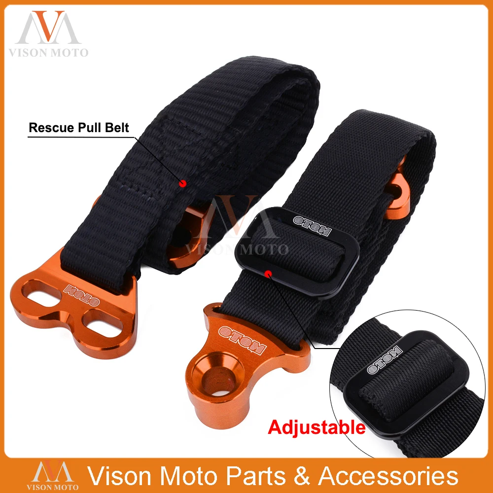 Front Rear 470MM 325MM Rescue Strap Pull Safety Belt For Honda Yamaha Kawasaki CRF XR YZ WR WRF TTR KXF KLX CRF250 CRF450 YZ250 |