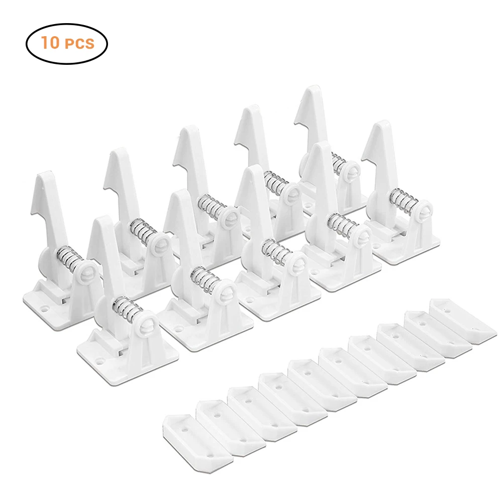 10Pcs Защита безопасности детей Пружинные замки для доказательство защита от