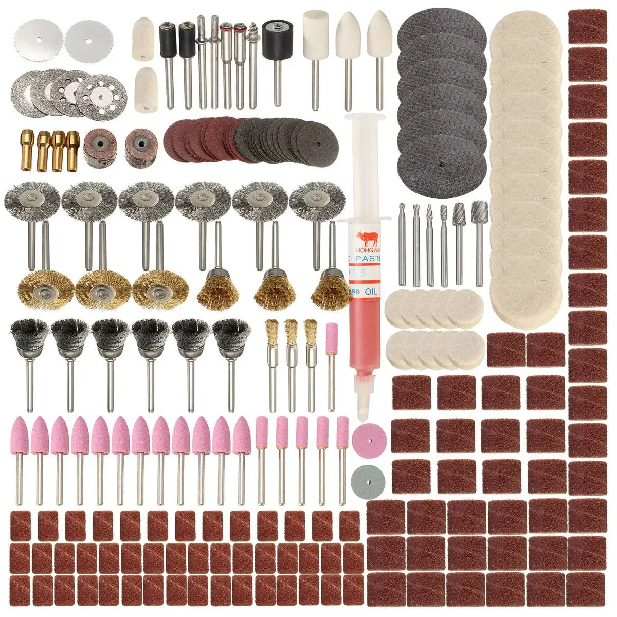 

217pcs Polishing Wheel Diamond Cutting Disc Set Rotary Tool Abrasives Tool for Dremel Grinding Sanding Brush Polishing Discs