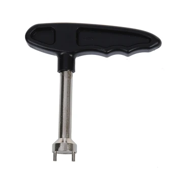 

Gearless Type Black Plastic Handle Golf Shoes Spike Wrench with Long Pegs