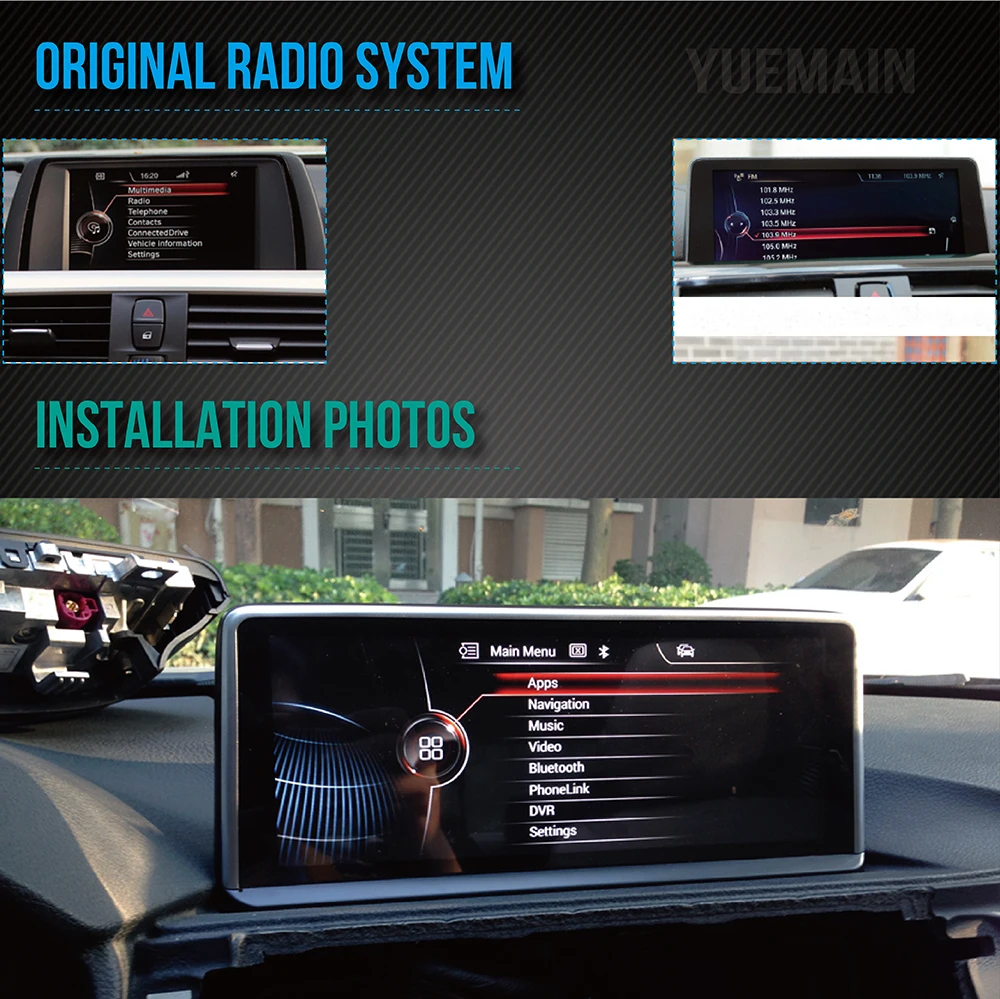 IPS car Radio for BMW F30/F31/F34/F20/F21/F32/F33/F36 original NBT system Android 9.0 autoradio gps navigation multimedia