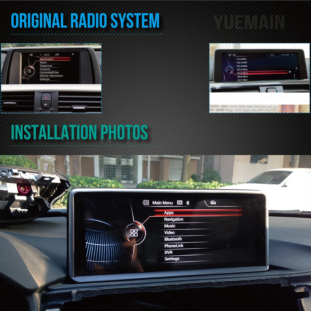 Perfect IPS car Radio for BMW F30/F31/F34/F20/F21/F32/F33/F36 original NBT system Android 7.1 autoradio gps navigation multimedia 1