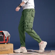 2018 Autumn And Winter New Men's wear Japanese Pattern More Pocket Overalls Leisure Time Pants Motion Bound Feet Trousers 2018 Autumn And Winter New Men's wear Japanese Pattern More Pocket Overalls Leisure Time Pants Motion Bound Feet Trousers