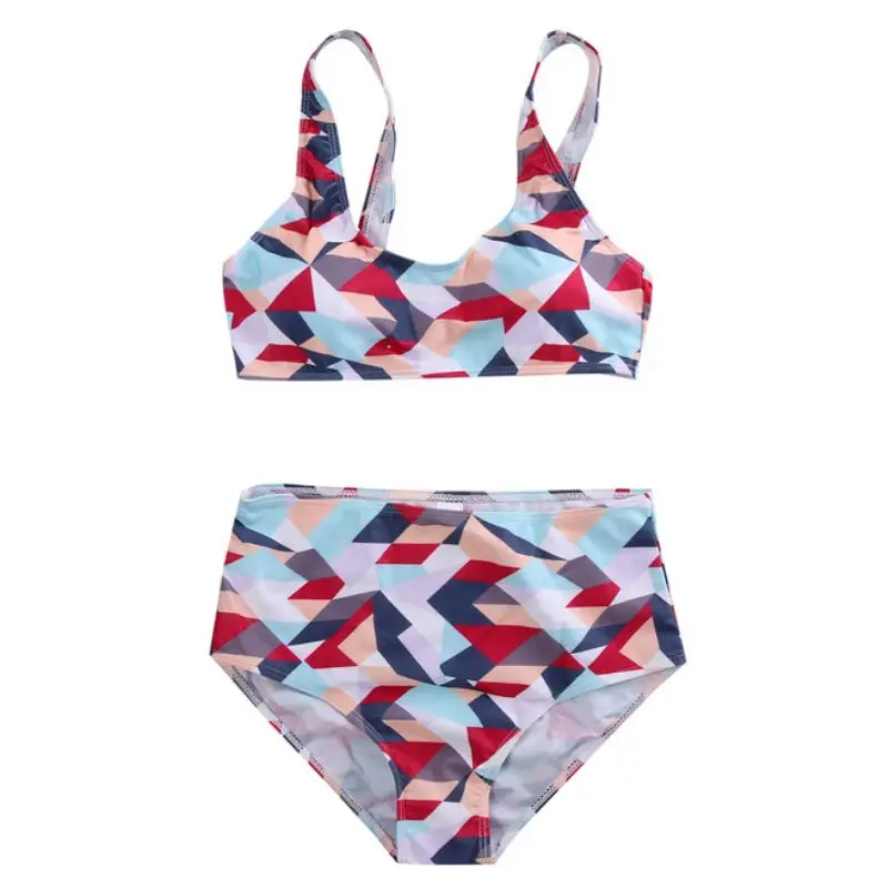 

2019 Hot sale Women Bikini High Waist Push up Padded swimwear Swimsuit Bathing beachwear Plus size Bikini Set drop shopping