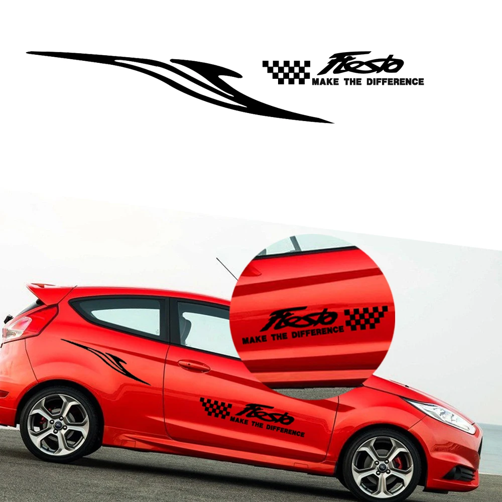 Клей наклейка для Ford Fiesta боковая на кузов автомобиля Наклейка пикапа грузовика