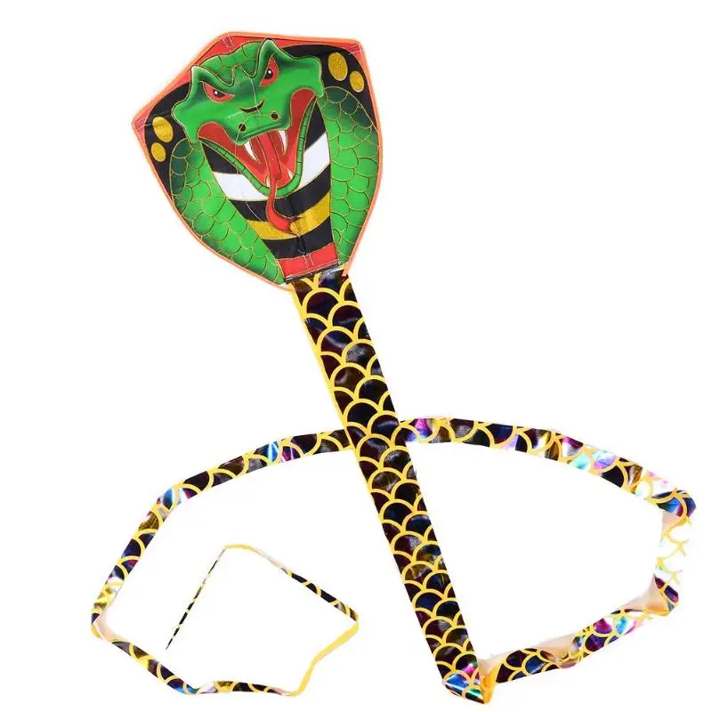 

7m Snake Shape Kite Flying Single Line Kite Outdoor Funny Tear-proof Nylon Cobra Flying Kites Sports Toys for Adults Children