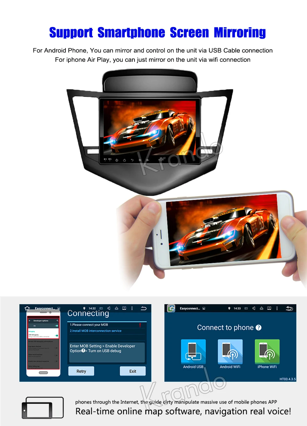 Best Krando Android 8.1 9" Full touch car Multmedia player for CHEVROLET CRUZE 2008-2012 player gps navigation system radio wifi BT 3