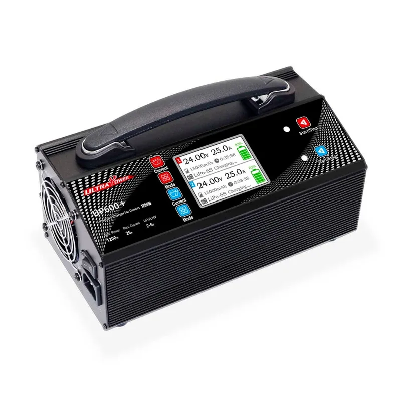 

Power UP600+ AC Dual 1200W 2X600W 25A 2-6S Lipo/LiHV Battery Balance Charger Discharger For UAV Drone