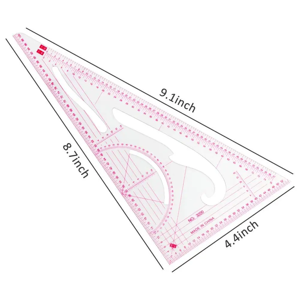 Набор линейки для шитья(4 шт.)-метрический набор линейки, французский кривой узор, Сортировочная линейка, платье, рисование, черчение, мера, шаблон T