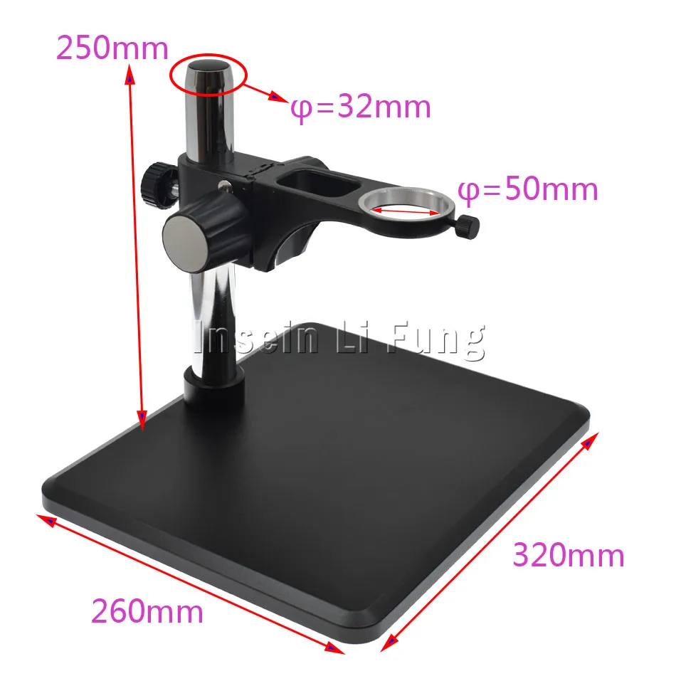 

Industrial Video Monocular Microscope Camera Lens Holder Diameter 50MM+10X-200X Zoom C-mount Lens Working Distance 100mm-150mm