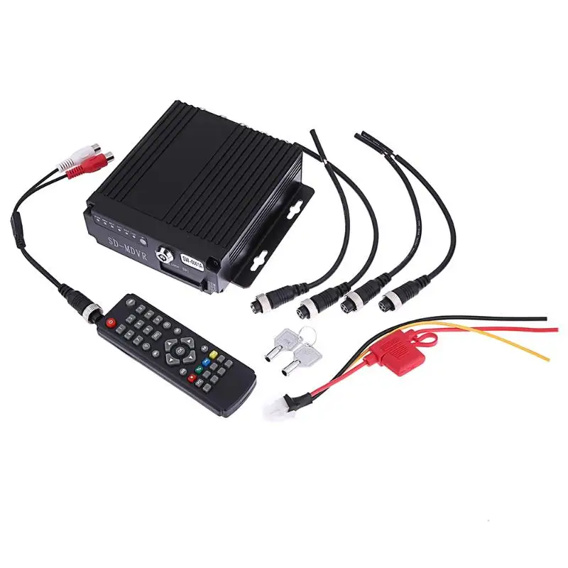 SW 0001A SD дистанционный HD 4CH DVR видео регистратор в реальном времени для автомобиля