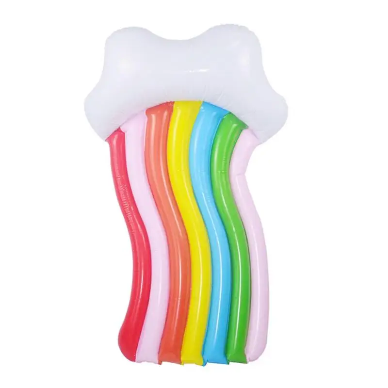 

Inflatable Rainbow Cloud Floating Row Summer Swimming Ring Water Beach Toys Inflatable Pool Float Beer Drink Cooler Table Bar